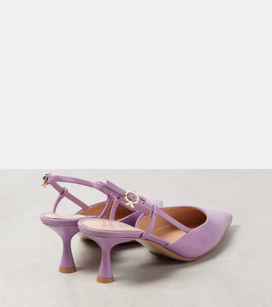 Gianvito Rossi Ascent 55 leather slingback pumps