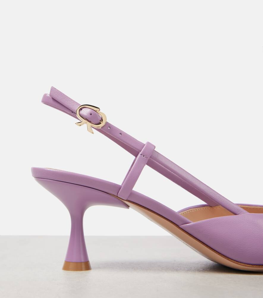Gianvito Rossi Ascent 55 leather slingback pumps