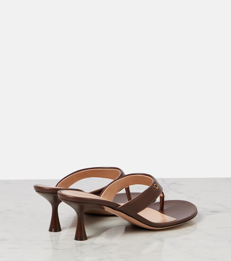 Gianvito Rossi Ascent 55 leather thong sandals