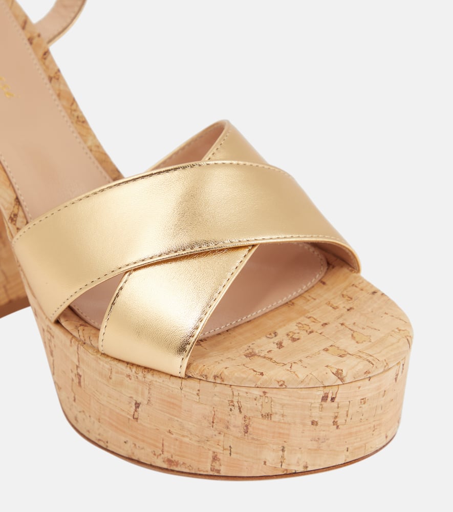 Gianvito Rossi Bebe leather platform sandals