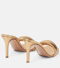 Gianvito Rossi Bijoux 85 metallic leather mules