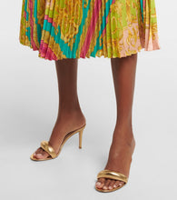 Gianvito Rossi Bijoux 85 metallic leather mules