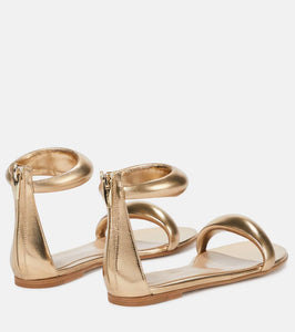 Gianvito Rossi Bijoux metallic leather sandals