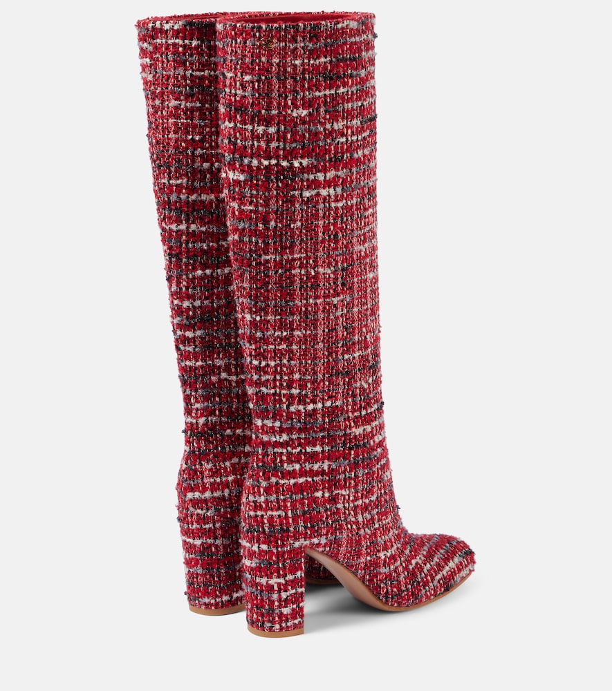 Gianvito Rossi Bouclé knee-high boots