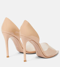 Gianvito Rossi Bree leather and PVC peep-toe pumps