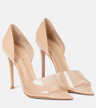 Gianvito Rossi Bree leather and PVC peep-toe pumps