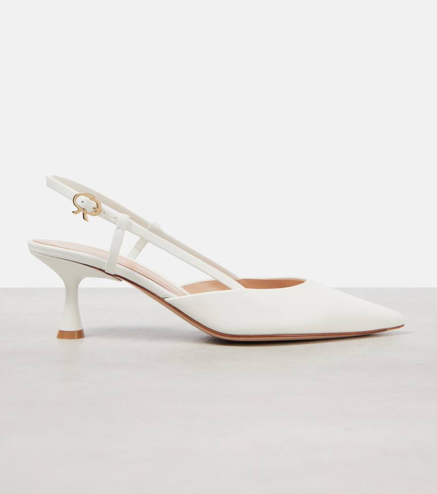 Gianvito Rossi Bridal Ascent 55 leather slingback pumps