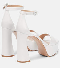 Gianvito Rossi Bridal Holly leather platforms sandals