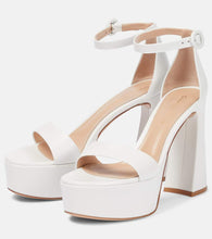 Gianvito Rossi Bridal Holly leather platforms sandals
