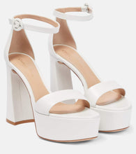 Gianvito Rossi Bridal Holly leather platforms sandals