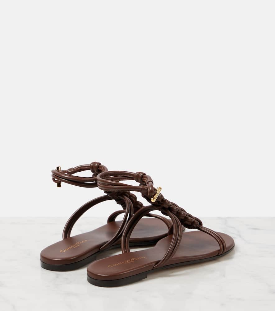 Gianvito Rossi Capua braided leather sandals