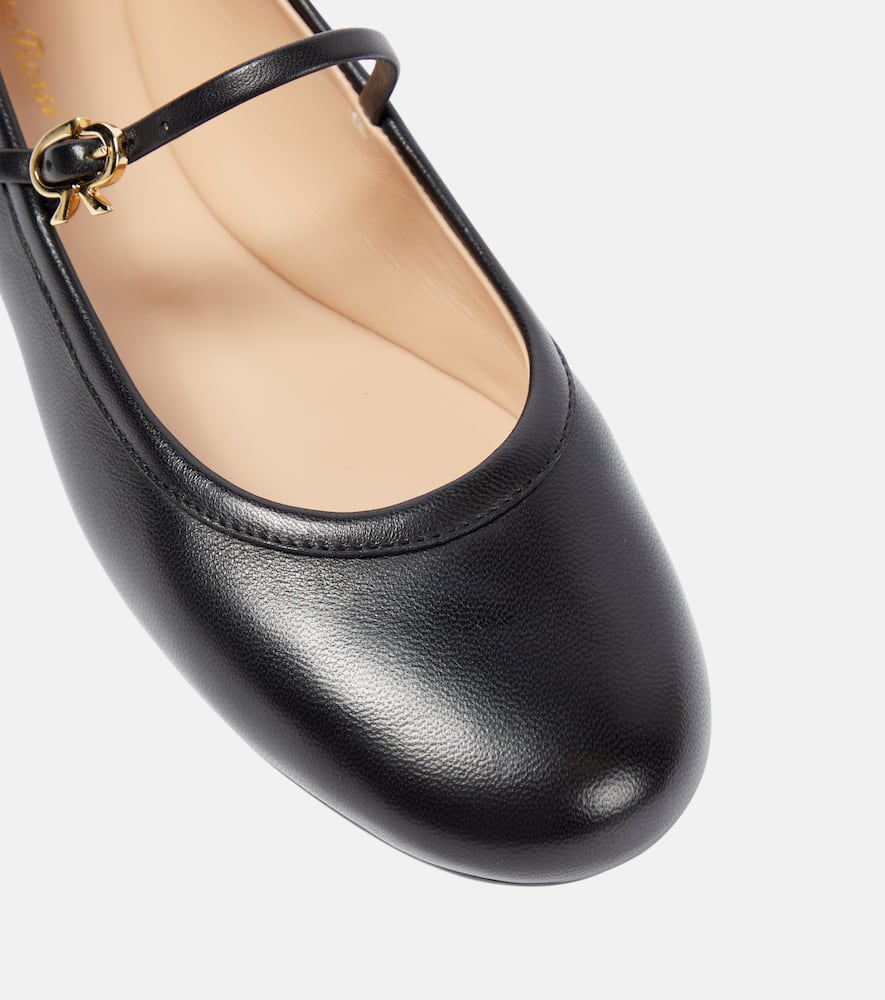 Gianvito Rossi Carla leather Mary Jane ballet flats