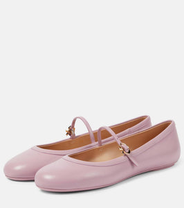 Gianvito Rossi Carla leather Mary Jane flats