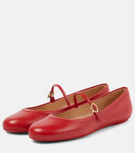 Gianvito Rossi Carla leather Mary Jane flats