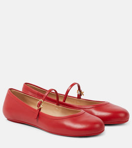 Gianvito Rossi Carla leather Mary Jane flats
