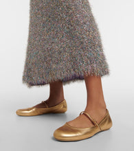 Gianvito Rossi Carla metallic leather ballet flats