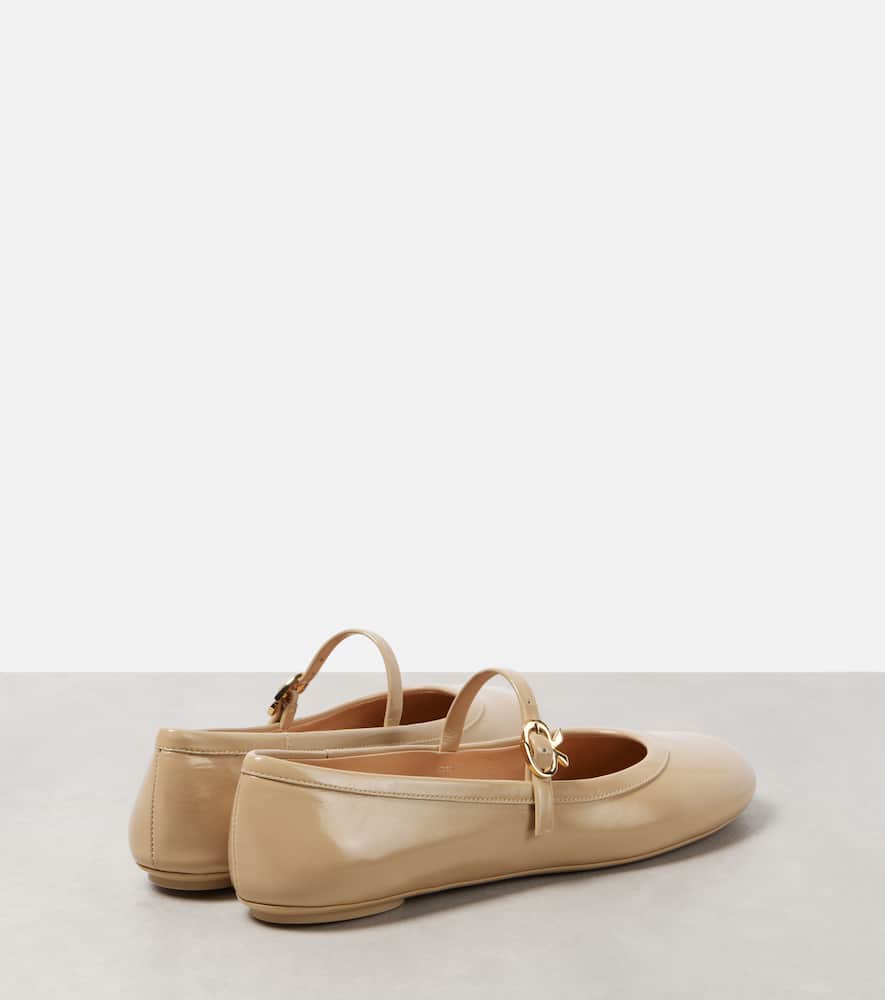 Gianvito Rossi Carla patent leather Mary Jane flats