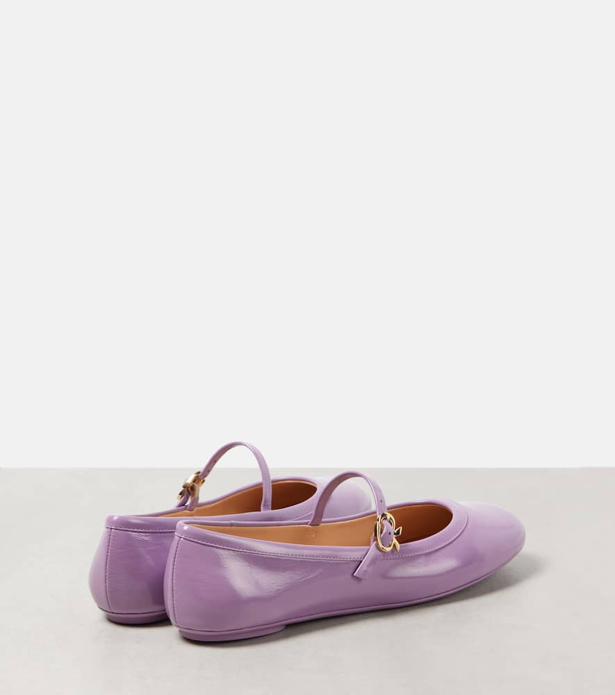 Gianvito Rossi Carla patent leather Mary Jane flats