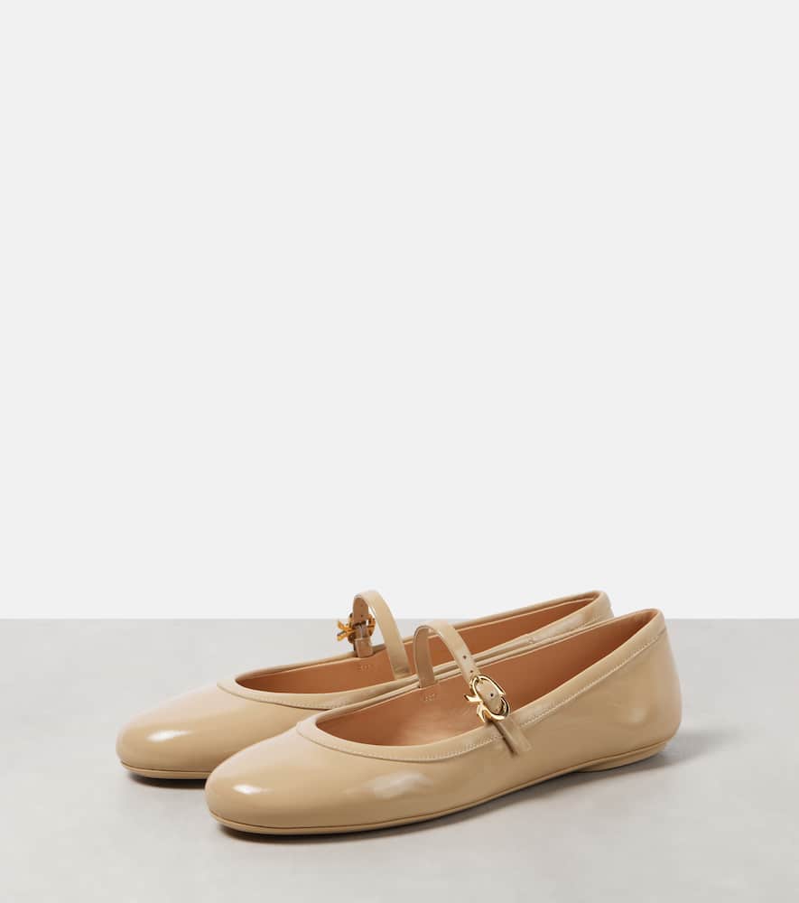 Gianvito Rossi Carla patent leather Mary Jane flats