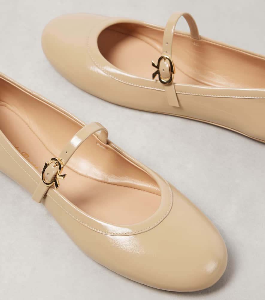 Gianvito Rossi Carla patent leather Mary Jane flats