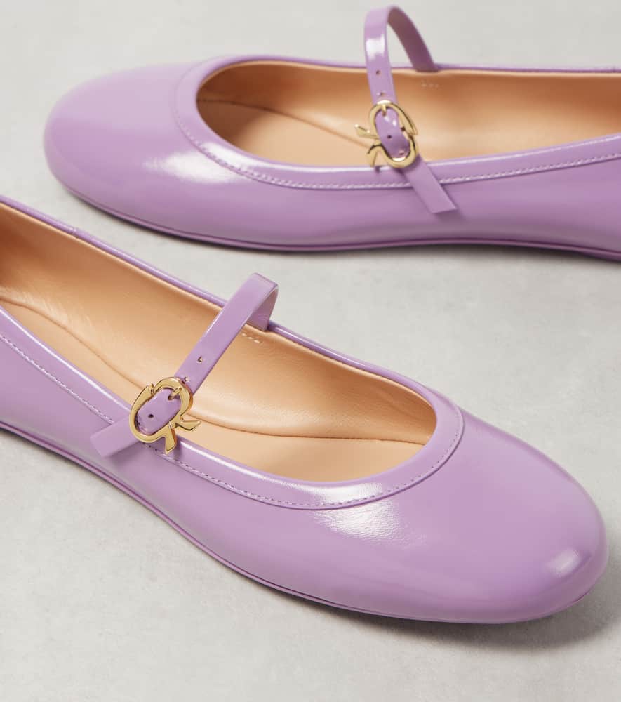 Gianvito Rossi Carla patent leather Mary Jane flats