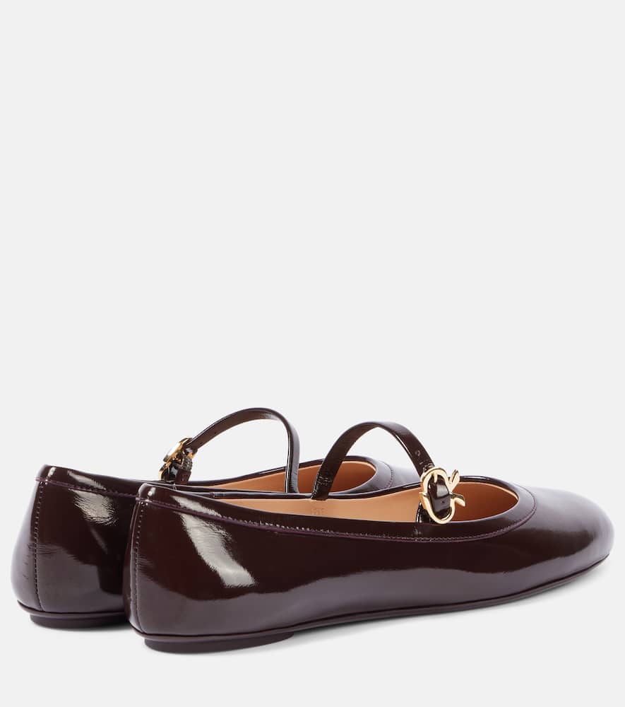 Gianvito Rossi Carla patent leather ballet flats