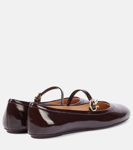 Gianvito Rossi Carla patent leather ballet flats