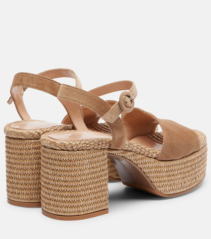 Gianvito Rossi Carol suede espadrille wedges