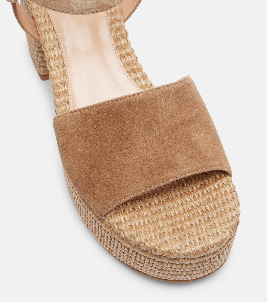 Gianvito Rossi Carol suede espadrille wedges