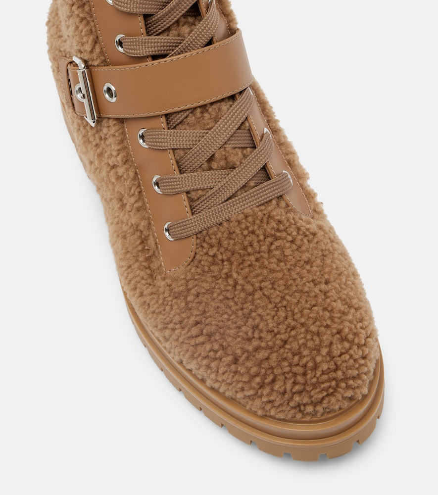 Gianvito Rossi Chamonix shearling lace-up boots