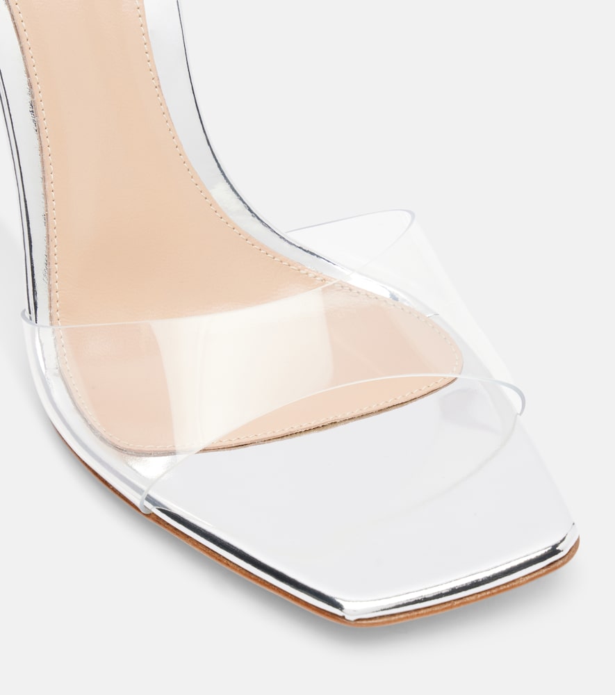 Gianvito Rossi Cher leather-trimmed PVC slingback sandals