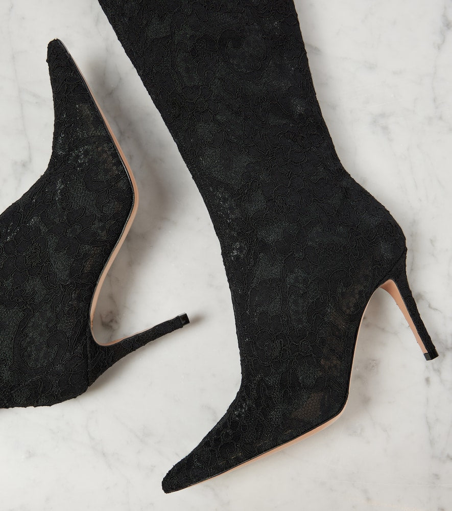 Gianvito Rossi Claudia 85 lace knee-high boots