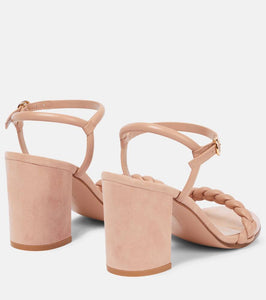 Gianvito Rossi Cruz 80 leather and suede sandals