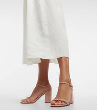 Gianvito Rossi Cruz 80 leather and suede sandals