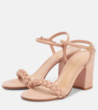 Gianvito Rossi Cruz 80 leather and suede sandals