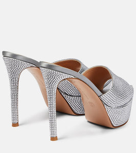 Gianvito Rossi Crystal-embellished platform sandals