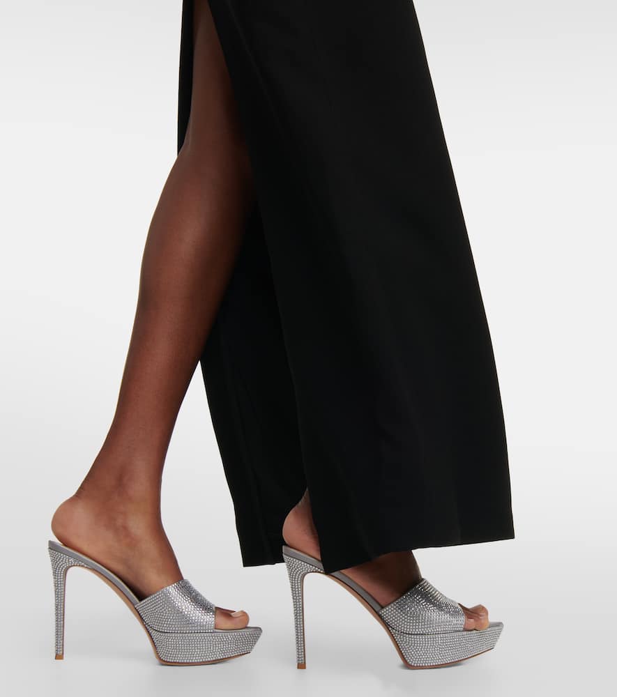 Gianvito Rossi Crystal-embellished platform sandals