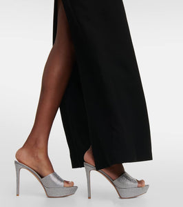 Gianvito Rossi Crystal-embellished platform sandals