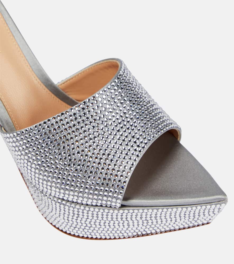 Gianvito Rossi Crystal-embellished platform sandals