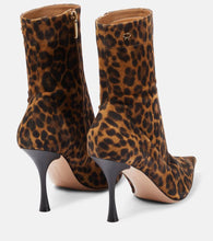 Gianvito Rossi Dasha animal-print leather ankle boots