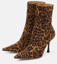 Gianvito Rossi Dasha animal-print leather ankle boots