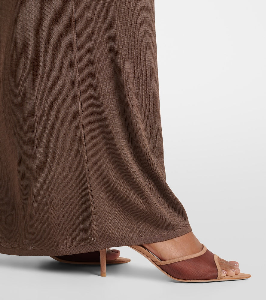 Gianvito Rossi Dorotea suede-trimmed mesh mules