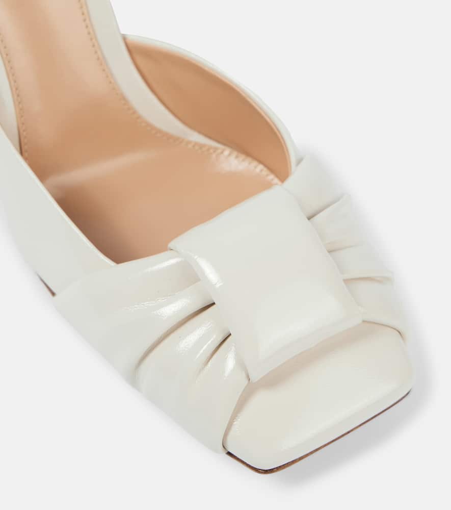 Gianvito Rossi Draped Bow 90 patent leather pumps