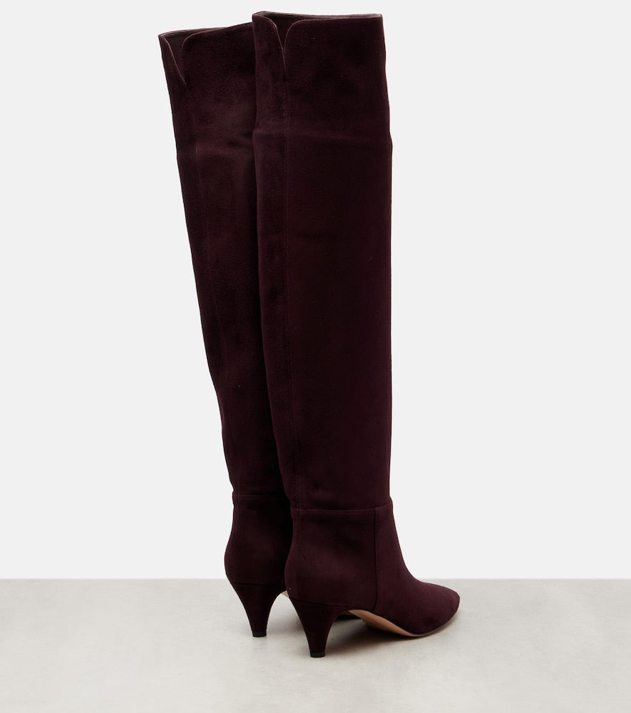 Gianvito Rossi Elise suede knee-high boots