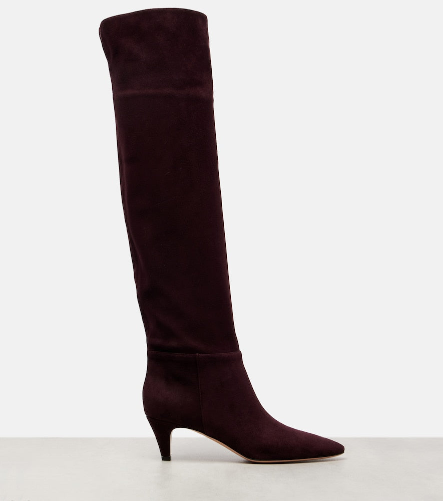 Gianvito Rossi Elise suede knee-high boots