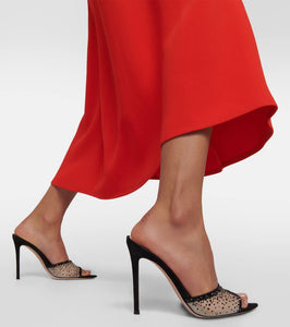 Gianvito Rossi Elle 115 embellished mesh mules
