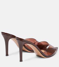 Gianvito Rossi Elle 85 TPU and patent leather mules