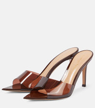 Gianvito Rossi Elle 85 TPU and patent leather mules
