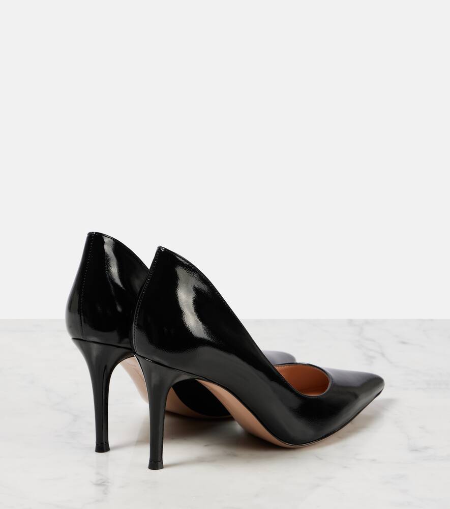Gianvito Rossi Ellipsis 85 patent leather pumps