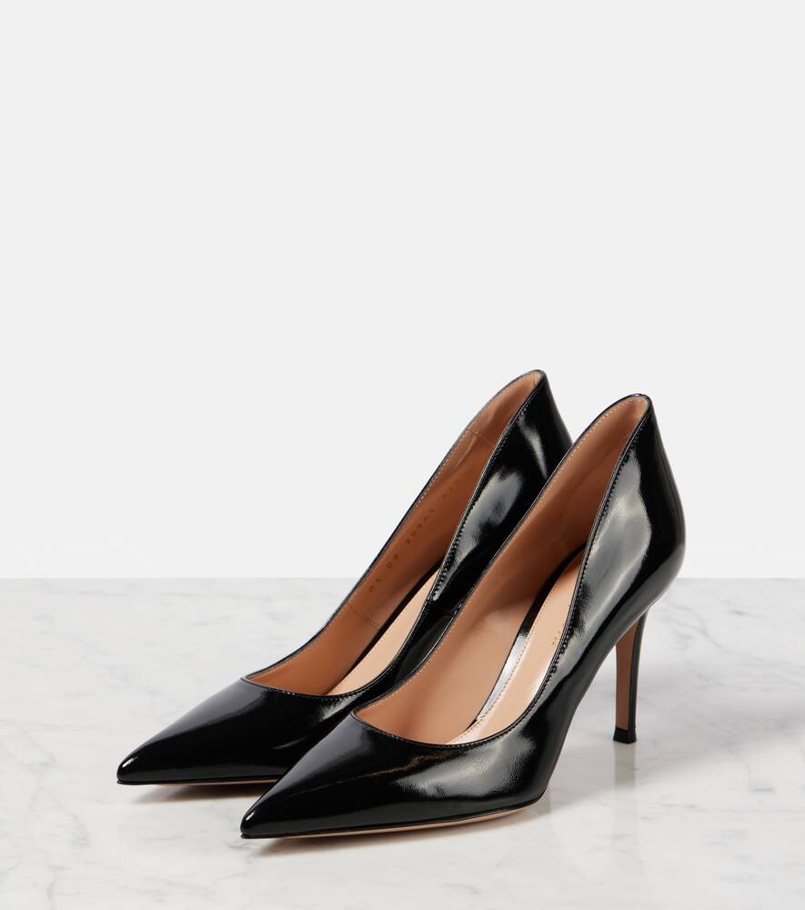 Gianvito Rossi Ellipsis 85 patent leather pumps